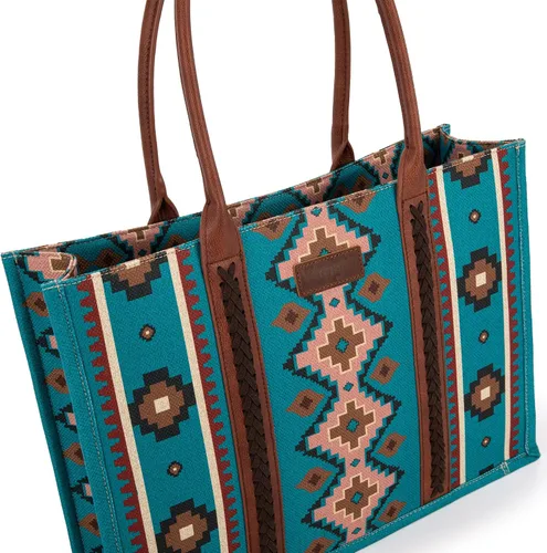 Vista 3 de Wrangler - Cartera para tarjetas de crédito para mujer, estilo bohemio, azteca, con bolsillo con cremallera