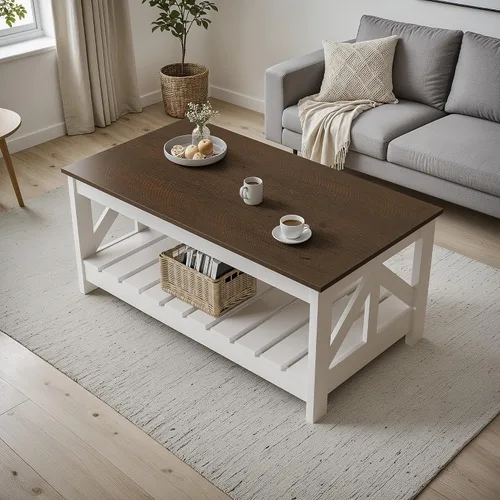 Vista 13 de YESHOMY Mesa de Centro Elevable de 40" con Almacenamiento Oculto y Luces LED Multicolor, Mesa Cuadrada Moderna de Madera con 4 Estantes Abiertos