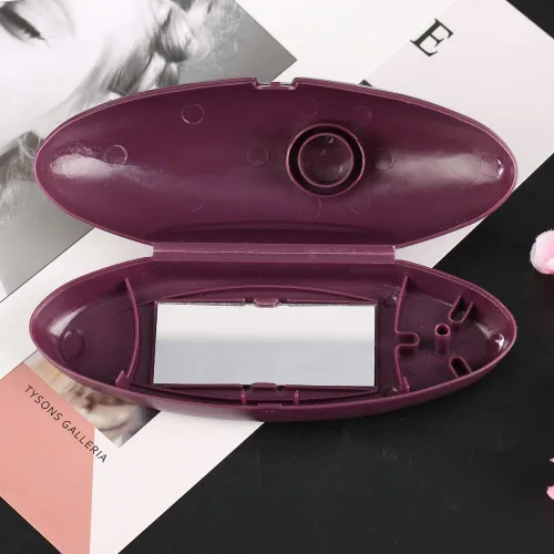 Vista 6 de Eliminación de enhebrado de vello facial, depiladora facial morada, depiladora de depilación ABS cómoda para mujeres (gafas en caja)