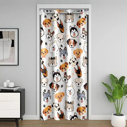 Vista 20 de Erosebridal Cortina de puerta de teñido anudado, cortina opaca bohemia, cortina exótica abstracta en espiral, elegante cortina hippie para puerta
