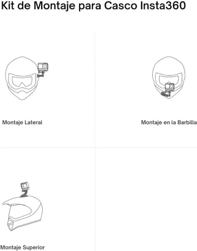Vista 4 de Insta360 Paquete de montaje de casco para cámara de acción ONE R, ONE X, ONE