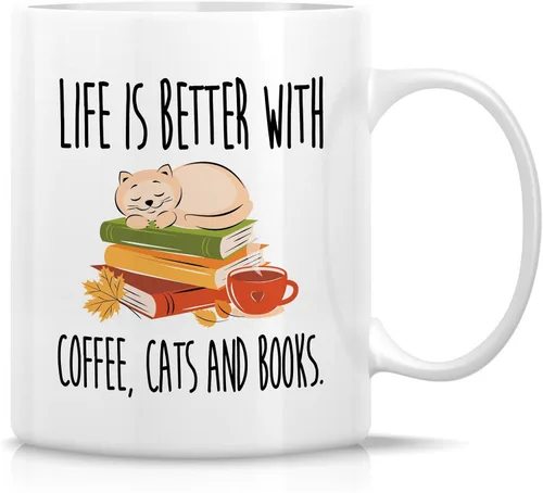 Vista 26 de Retreez - Taza Graciosa Show Me Your Kitties Amantes de Gatos, 325 ml, Tazas de Café de Cerámica, Divertidas, Sarcasmo, Sarcasticas, Regalos