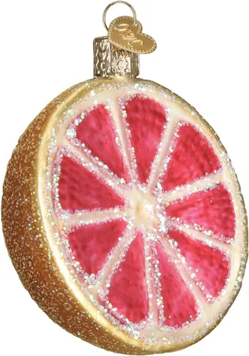 Vista 4 de Old World Christmas - Adorno de vidrio soplado de cesta de arándanos para el árbol de Navidad, decoración festiva hecha a mano, colección de frutas