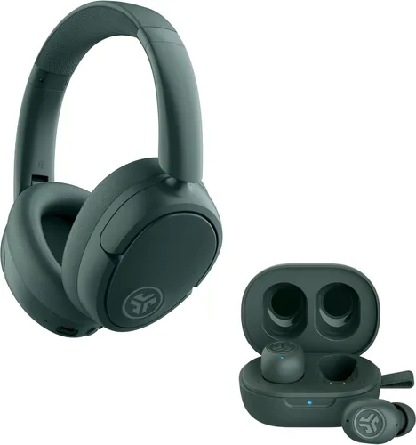 Vista 15 de JLab JBuds Lux ANC, auriculares para colocar sobre la oreja, cancelación activa de ruido, Bluetooth, grafito (paquete de 2)