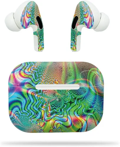 Vista 7 de MightySkins - Compatible con Apple Airpods Pro - Acid Funda protectora de vinilo duradera y única Fácil de aplicar, quitar y cambiar de estilos