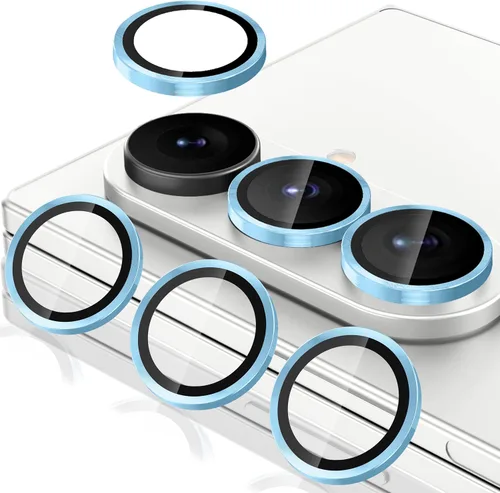 Vista 113 de Casetego Protector de lente de cámara para Galaxy Z Fold 8, [Diseño de purpurina mejorado], [Fuerte adherencia], lente de vidrio templado 9H negro