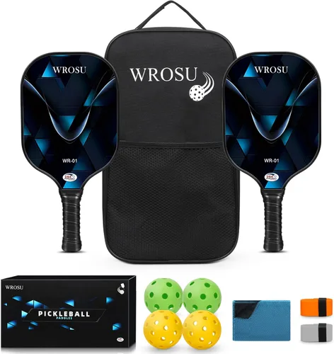 Vista 11 de Carbon Fiber Pickleball Paddles Set of 4 or 2 Rackets,USAPA Approved Pickleballs Equipment with Balls,Bag,Accessories,Carbon Fiber T300 Lightweight