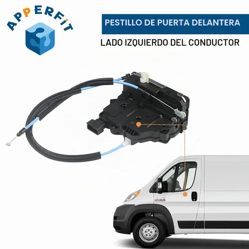 Vista 3 de Actuador de Cerradura de Pestillo de Puerta con Cables para Puerta Delantera Izquierda Lado del Conductor 68232439AB Compatible con RAM ProMaster