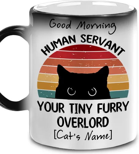 Vista 10 de WHIDOBE Taza de café personalizada de gato (1 gato), taza de café personalizada de 11 oz y 15 onzas, regalo personalizado para amantes de los gatos