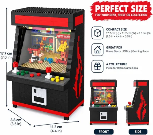 Vista 3 de Juego de lucha micro bloques para adolescentes o adultos, juego de construcción de micro bloques de bricolaje para fanáticos del juego