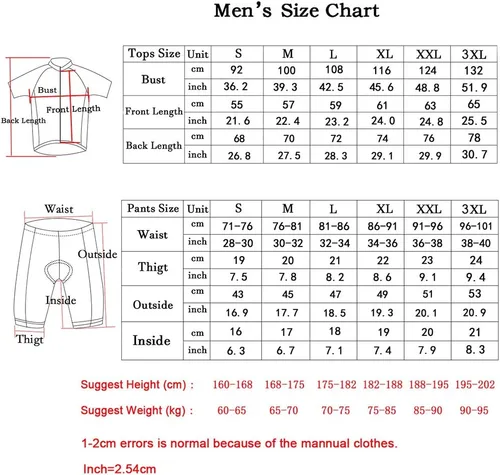 Vista 7 de GCRFL Conjunto de camiseta de ciclismo para hombre, pantalones cortos para bicicleta de carretera, mangas de jersey con cremallera, pantalones