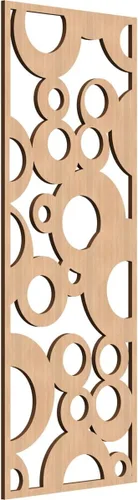 Vista 154 de 9 3/8"W x 24 3/8"H x 1/4"T Farwell Decorativos Paneles de Pared de Madera Calado, Hickory