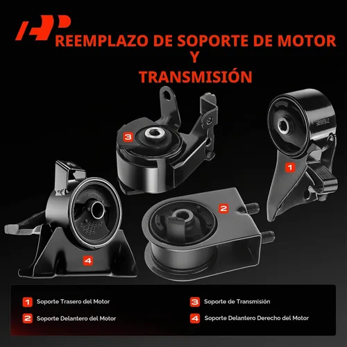 Vista 3 de A-Premium 4 piezas de conjunto de soporte de motor y transmisión compatible con Mazda Protege 1999-2003, Protege5 2002-2003, L4 1.8L 2.0L