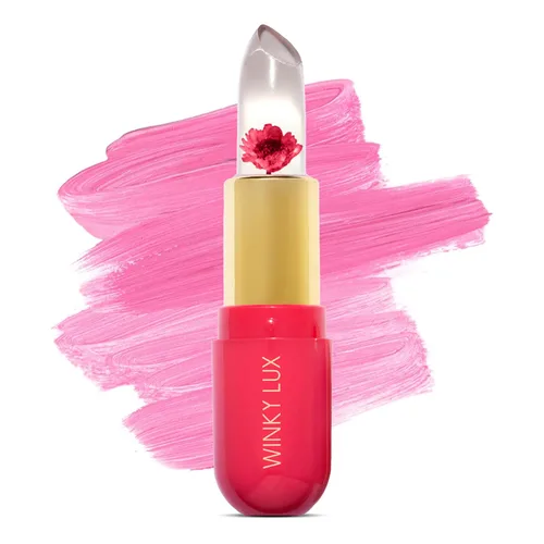 Vista 10 de Bálsamo Floral Winky Lux, Bálsamo Labial pH, Lápiz Labial Cambiante de Color y Tintado, Bálsamo Labial Vegano y Libre de Crueldad, Hidratante y Rosa