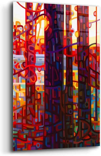 Vista 2 de Epic Art 'Carnelian Morning' de Mandy Budan, arte de pared de vidrio acrílico, 12 x 16 pulgadas