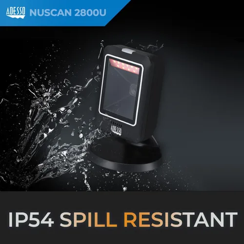 Vista 6 de Adesso NuScan 2800U Omnidireccional 2D Escáner de código de barras de escritorio USB