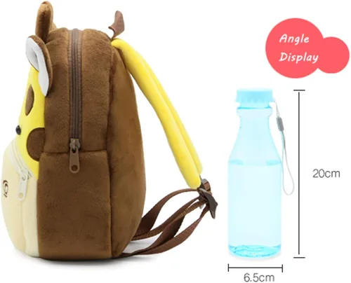 Vista 3 de Mochila de neopreno 3D para niños con dibujos animados de animales, bolsas informales de resistencia al agua de jardín de infancia bolsa