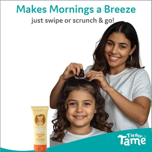 Vista 6 de T is for Tame Gel Domador – Gel de peinado para cabello de bebés niños y niñas para el control del encrespamiento y cabellos sueltos – Natural