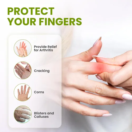 Vista 4 de Kimihome 20 unidades de fundas de dedo de gel con protector - Fundas de dedos de silicona con extracto de aloe vera - Fundas de dedo de gel