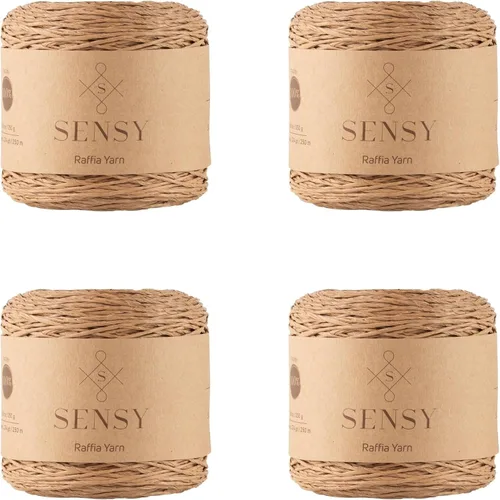 Vista 20 de Sensy Premium - Hilo de rafia multicolor (185 yardas, 100% papel, 400)