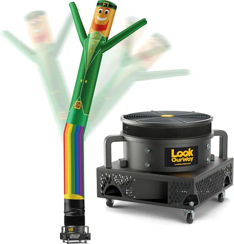 Vista 30 de LookOurWay Juego inflable de tubo para hombre de Halloween Air Dancers Inflable de monstruo loco de 20 pies con soplador de 12 pulgadas Monster