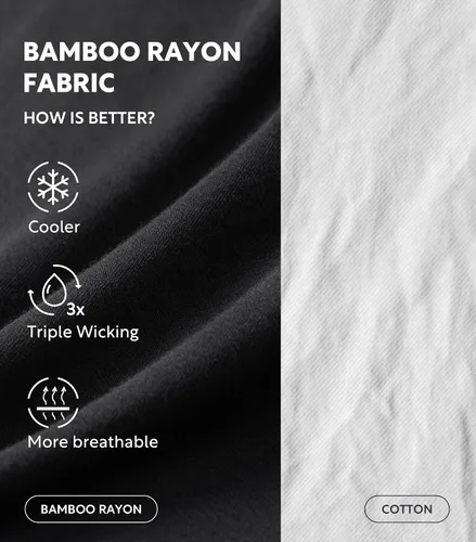 Vista 2 de DAVID ARCHY Pantalones cortos de pijama para hombre, de rayón de bambú, suaves, cómodos, con bolsillos, paquete de 2