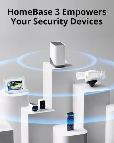 Vista 4 de eufy Security, Complemento de timbre de video inalámbrico S220 con resolución 2K y eufy Security HomeBase S380 (HomeBase 3)