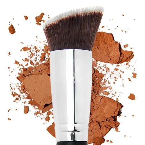 Vista 22 de Beauty Junkees Cepillo corrector para debajo de los ojos, pequeño, suave, esponjoso, cónico, sintético, sin crueldad, vegano, para polvo de fijación