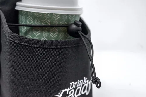 Vista 5 de Organizador de bebidas portátil para bebidas y portavasos de café reutilizable, bolsa plegable de 2 tazas con bolsillos organizadores, asegura
