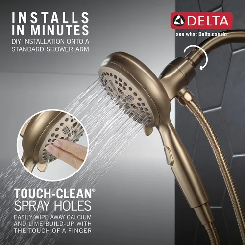 Vista 6 de Delta Faucet 54810-CZ-PK SureDock - Ducha magnética de mano, bronce champán, 7 ajustes de pulverización