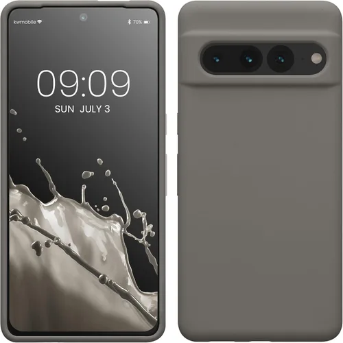 Vista 31 de kwmobile Funda compatible con Google Pixel 7 Pro - Funda de silicona TPU con acabado suave - Piedra antigua