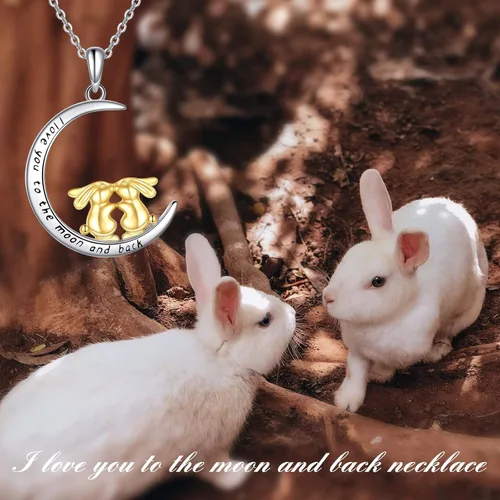 Vista 4 de WINNICACA 925 Sterling Silver Cute Animal Necklace FrogPandaElephantKoalaPigFoxBunnyWolf Necklace Jewelry Gifts for Women Girls Animal Lovers