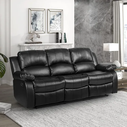 Vista 16 de Lexicon Humphreys Wall-Hugger - Juego de sala de estar reclinable manual, 2 piezas, color negro