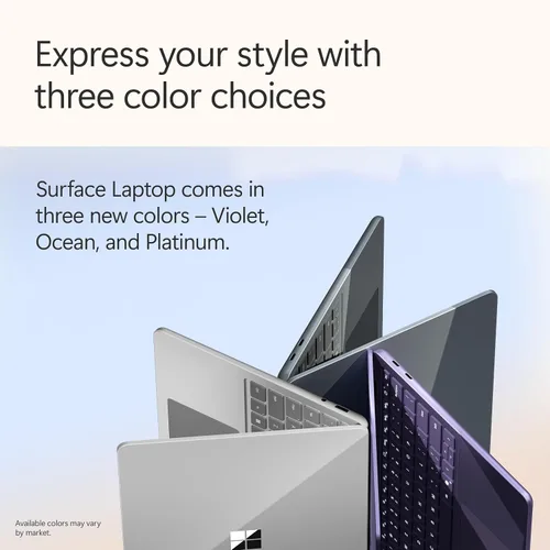 Vista 9 de Microsoft Surface Laptop (2025), PC con Windows 11 Copilot+, pantalla táctil de 13 pulgadas, Snapdragon X Plus (8 núcleos), 16 GB de RAM Océano