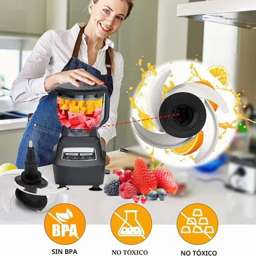 Vista 6 de 4 piezas de repuesto de cuchilla Ninja Blender Blade compatibles con 64oz (8Cup) 72oz (9Cup) procesador de alimentos Tazón Ninja Blades Auto iQ