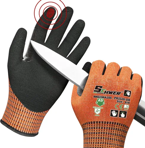 Vista 13 de Guantes de trabajo de invierno Schwer FreezeGuard-X para hombres y mujeres, guantes resistentes a cortes ANSI A9 para protección extrema, guante