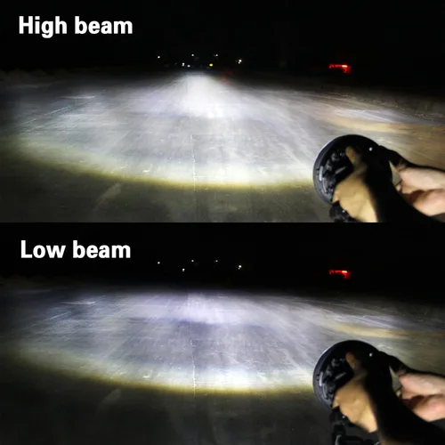 Vista 5 de SKTYANTS Faro delantero LED de 5 3/4 5.75 pulgadas para motocicleta, haz alto y bajo con cubeta de carcasa de 5.75 pulgadas compatible con FXWG