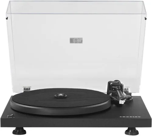 Vista 11 de Crosley C6B-MA tocadiscos Bluetooth con accionamiento por correa con brazo de tono ajustable, caoba