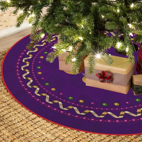 Vista 21 de Falda de árbol de Pascua, huevos de conejo de Pascua, falda de árbol de Navidad, tapete para fiestas de vacaciones, decoración de interiores