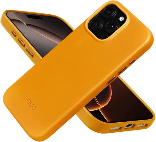 Vista 32 de alto Funda para teléfono compatible con iPhone 15 2023 y MagSafe, funda magnética de cuero italiano, funda protectora contra caídas de la serie Clop