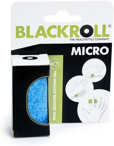 Vista 2 de BLACKROLL - Rodillo de microespuma, pequeña herramienta de masaje de tejido profundo para pies, manos y brazos, uso para viajes, ejercicio y Celeste