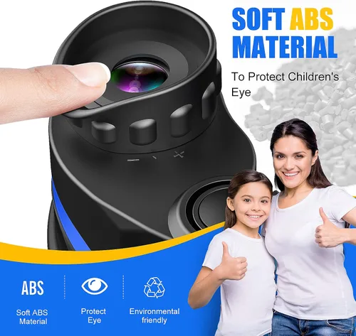 Vista 2 de LET'S GO! Binoculares para niños, prismáticos compactos de alta resolución a prueba de golpes