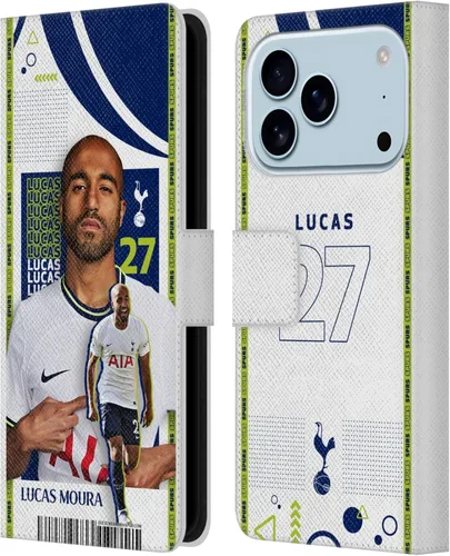 Vista 30 de Head Case Designs Officially Licensed Tottenham Hotspur F.C. Cristian Romero 2022/23 First Team Leather Wallet Case Compatible with Apple iPhone 11