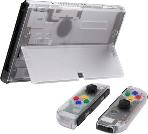 Vista 40 de eXtremeRate DIY Full Set Shell for Nintendo Switch OLED, Replacement Console Back Plate & Kickstand, Custom NS Controller Housing with Full Set