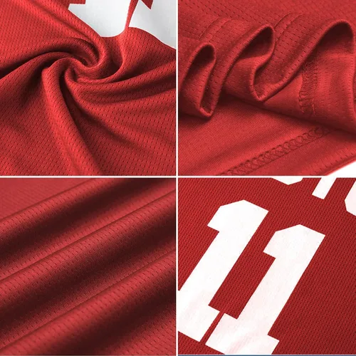 Vista 4 de Camiseta de fútbol personalizada con nombre y número del equipo, uniforme deportivo personalizable para jóvenes, hombres y mujeres, regalo