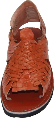Vista 3 de The Western Shops Sandalias de cuero para hombre mexicano Huarache sandalia