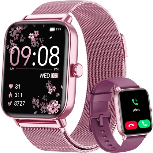 Vista 11 de Smart Watches for Women, 1.85" Alexa Smart Watch for Android Phones/iPhones Blush Pink-Pink