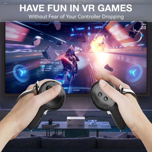 Vista 5 de APEXINNO Upgraded VR Controller Grips Cover for Meta Quest 3 Accessories, Silicone Controllers Protector for Oculus Quest 3, Comfort Grip Skin with