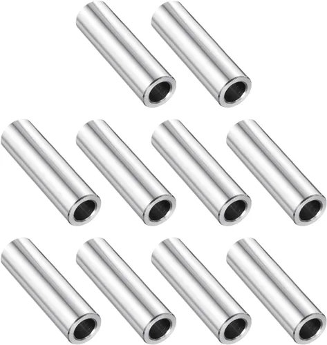 Vista 140 de uxcell 10 piezas de espaciador de acero inoxidable de 3/8" de diámetro interno x 3/4" de diámetro exterior x 1" de longitud, espaciador de rosca