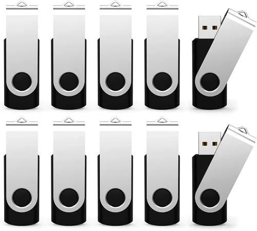 Vista 8 de Maspen Unidad flash USB de 64 GB, USB 2.0 Thumb Drive Memory Stick Swivel Zip Drive JumpDrive (64 GB, negro)